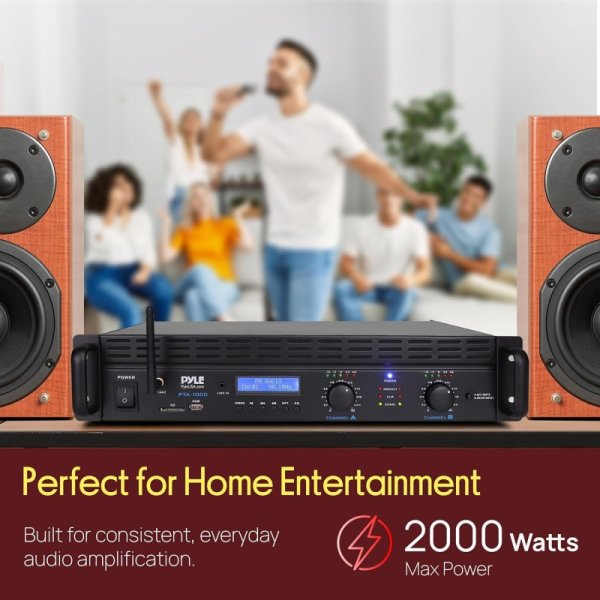 PyleUsa 2チャンネルBluetoothパワーアンプ - 2000W 九州・福岡レンタル